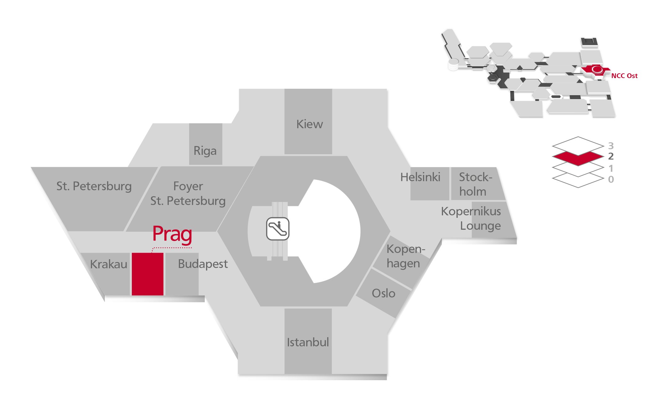 Planskizze zum Raum "Prag" im NCC